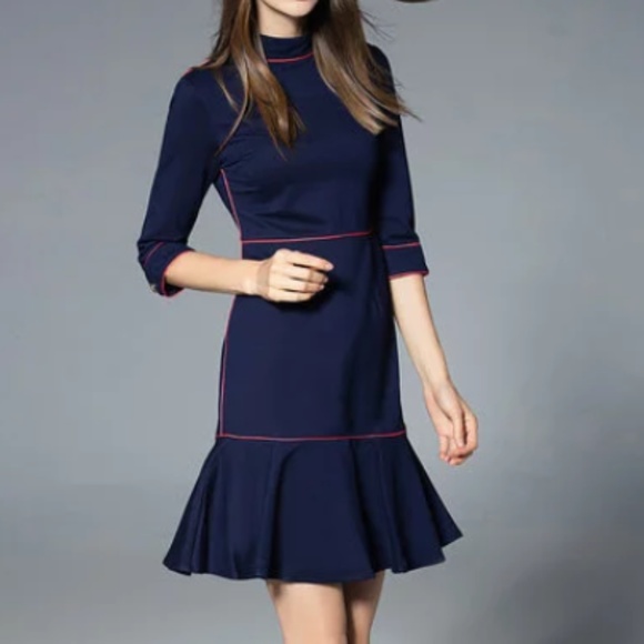 HP Flounce Elegant Cotton-blend Ruffled Mini dress - Picture 2 of 6